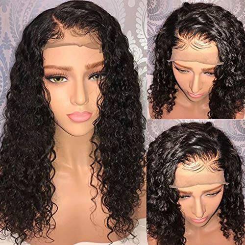 Maxine rizado Lace Front Peluca Cabello Humano 130% densidad Brasil Virgen DE RIZADO peluca con pelo para las mujeres negro Natural Color