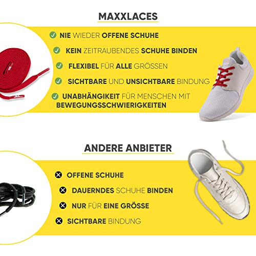 MAXX laces Cordones elásticos y planos, tensión ajustable para no tener que atar los zapatos, fáciles de usar, compatibles con todos los zapatos (beige)