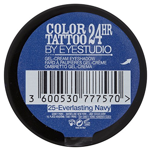 Maybelline New York Color Tattoo 24H No.25 Everlasting Navi - Sombra de ojos en crema