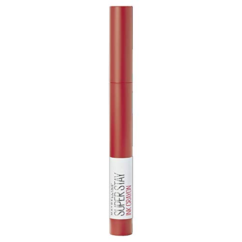 Maybelline New York - Pintalabios SuperStay Ink Crayón tono 40 Laugh Louder, rojo tierra