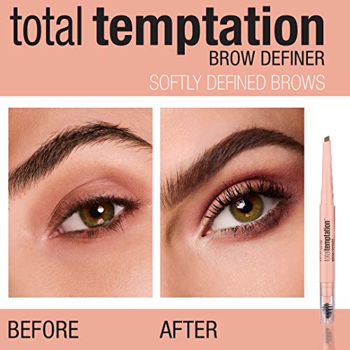 MAYBELLINE - Total Temptation Eyebrow Definer Pencil, Deep Brown - 0.005 oz. (0.14 g)