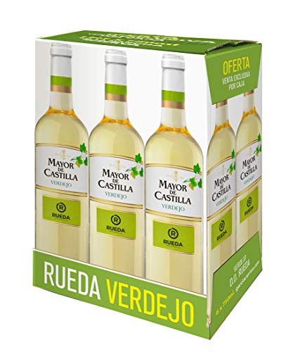 Mayor de Castilla Verdejo - Vino Blanco D.O Rueda, Pack de 6 Botellas x 750 ml