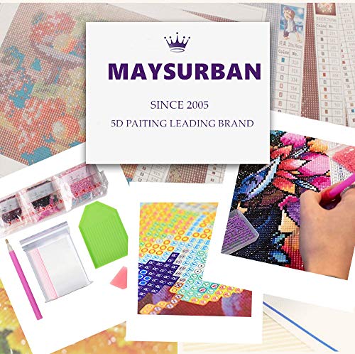 Maysurban 5D Kit de Pintura con Brillantes 5D DIY Diamond Painting DIY 5D Diamond Pintura por Número Kit de Cristales Diamond Painting Tres dientes de leon 30x30cm