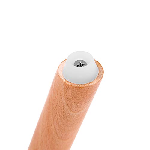 Mc Haus SAONA - Pack 4 Sillas Blancas diseño Nórdico, Asiento Comedor Cocina Terraza con patas Madera de haya 82x46x51cm