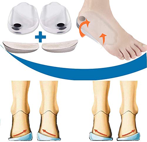 Mcvcoyh Plantillas ortopédicas para corregir las inserciones de zapatos de pie tipo O/X, almohadillas de tacón magnético integradas para alineación de pies, dolor de rodilla y piernas de lazo, 2 pares
