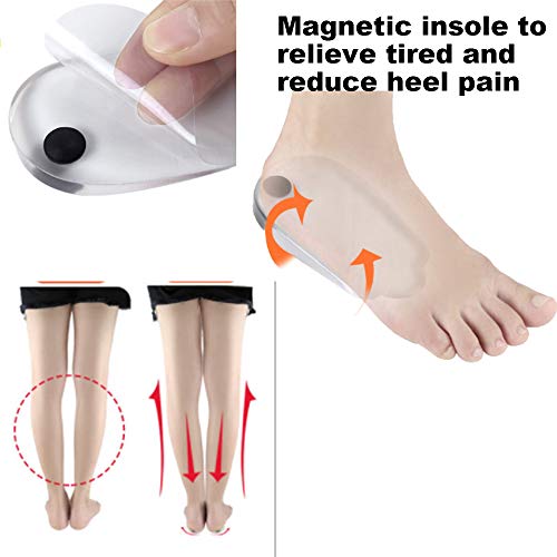 Mcvcoyh Plantillas ortopédicas para corregir las inserciones de zapatos de pie tipo O/X, almohadillas de tacón magnético integradas para alineación de pies, dolor de rodilla y piernas de lazo, 2 pares