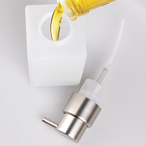 mDesign Dosificador de jabón en Espuma Recargable con 414 ml de Capacidad – Dispensador de jabón Rectangular de Cristal con Cabezal de plástico – Dispensador de jabón de Manos Transparente/Tintado