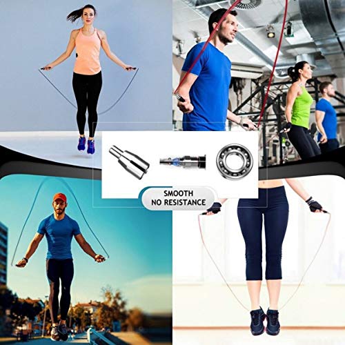 mds - Comba Crossfit Hombre y Mujer | Comba Ajustable Azul | Comba Fitness | Salto de Velocidad | para Crossfit, Fitness, Boxeo | 3 Metros Cuerda Saltar | Mango de Acero Inoxidable y Ergonómico