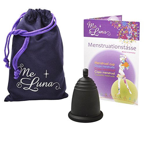 Me Luna Menstrual Taza Classic, Bola, color negro, tamaño M