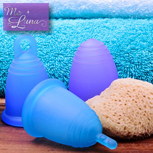 Me Luna Menstrual Taza Classic, Ring, Negro, Tamaño S