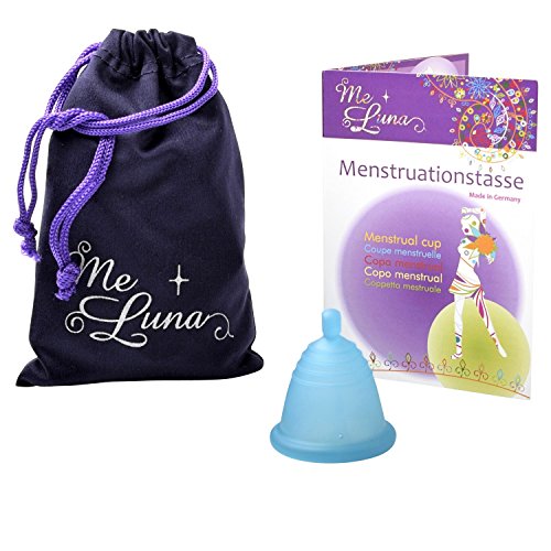 Me Luna Menstrual Taza Soft, Bola, Cian, tamaño S, corto