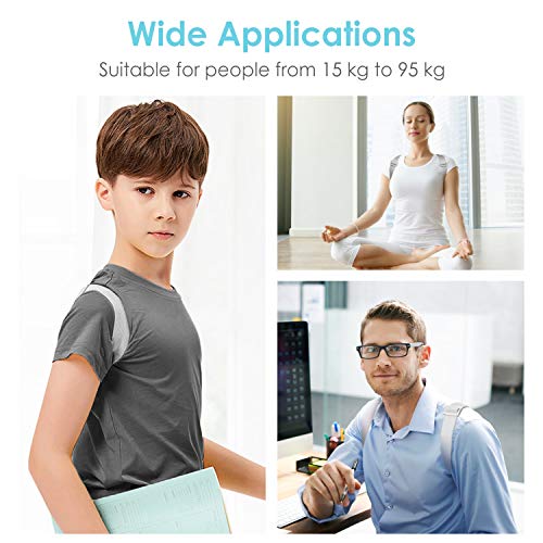 MeaMae Care Corrector de postura - Corrector de espalda inteligente con función de vibración y ajustable para aliviar el dolor de espalda, pecho, cuello y hombro