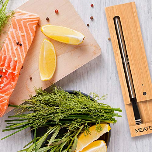 MEATER | 10m Termómetro inalámbrico Inteligente para Carne para el Horno, Parrilla de Cocina, Barbacoa, ahumador, asador con Bluetooth y conectividad Digital WiFi