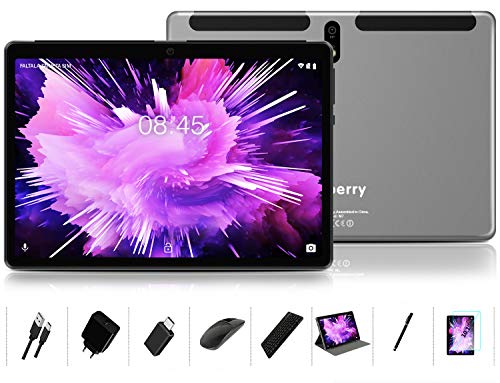 MEBERRY Tablet 10 Pulgadas Android 10.0 Ultrar-Rápido Tablets 4GB RAM+64GB ROM - Certificación Google gsm - Dual SIM - 8000mAh |WI-FI|Bluetooth|GPS| Type-C Tablet (5.0+8.0 MP Cámara) - Gris