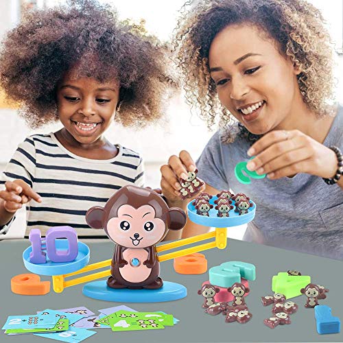 MEckily Juguete de Matemáticas, Equilibrar Juego De Matemáticas Aprendiendo a Contar y Matemática Básica Preescolar Juegos Educativos para Niños y Niñas de 5 Años
