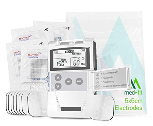 Med-Fit Electroestimulador Digital Masaje EMS TENS Para El Alivio Del Dolor y Estimulador Muscular Combinado. Incluye 24 programas preestablecidos para el alivio del dolor