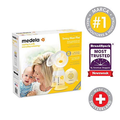 Medela Swing Maxi Flex sacaleches eléctrico doble,extractor de leche con embudo Flex(talla SyM incluidas) que se adapta a la forma del cuerpo materno,sistema 2-Phase imita el ritmo de succión del bebé