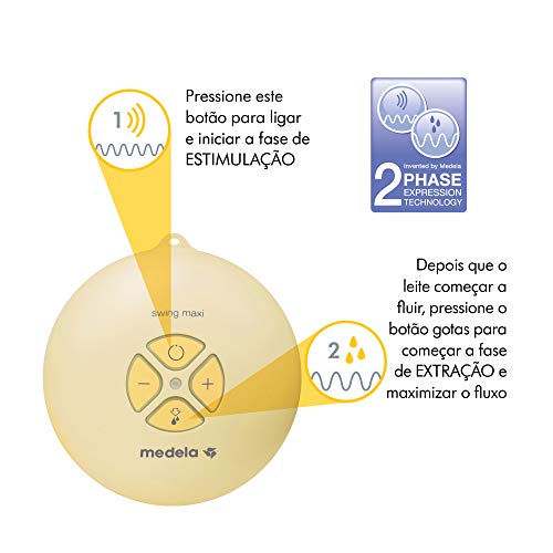 Medela Swing Maxi Flex sacaleches eléctrico doble,extractor de leche con embudo Flex(talla SyM incluidas) que se adapta a la forma del cuerpo materno,sistema 2-Phase imita el ritmo de succión del bebé