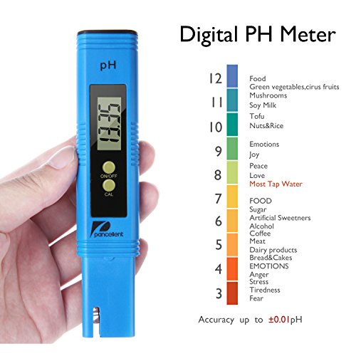 Medidor de prueba de calidad del agua Pancellent TDS pH EC Temperatura 4 en 1 conjunto (azul)