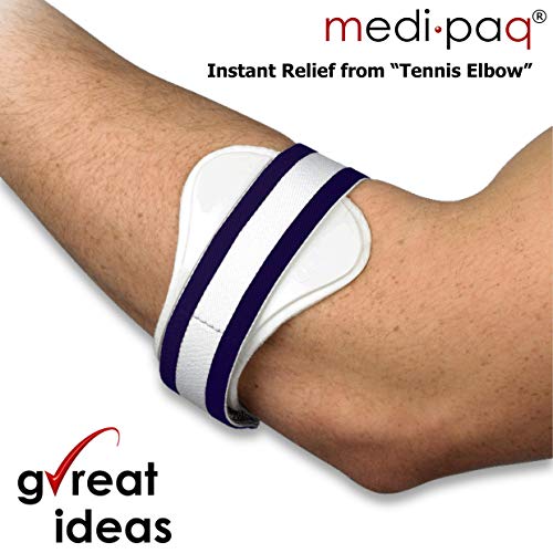 Medipaq - Broches de soporte para Epicondilitis del codo de Tenista o Golfista - Aplica compresión a los tendones dañados para alivio del dolor y protección