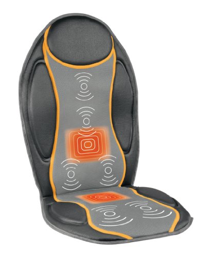 Medisana MC 810 Funda de asiento de coche, funda de masaje con masaje de vibración, 9 programas de masaje, funda de asiento de masaje con 3 intensidades, para hombro, espalda, cintura y muslo