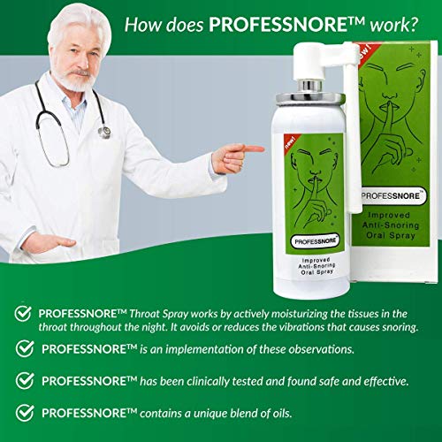 Medisnore - Aerosol para la garganta anti ronquidos Seguro y efectivo con aplicador alargado - 50ml