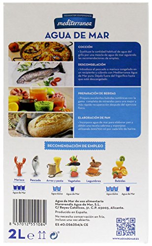 Mediterranea Agua de Mar Alimentaria en Envase de 2 Litros