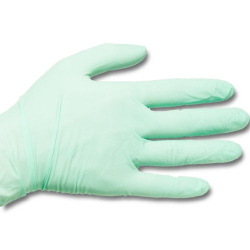Meditrade 1231XS Aloecare Aloe Vera - Guantes de examen de látex para piel, sin polvo, antiestéril, extra pequeños (paquete de 100)