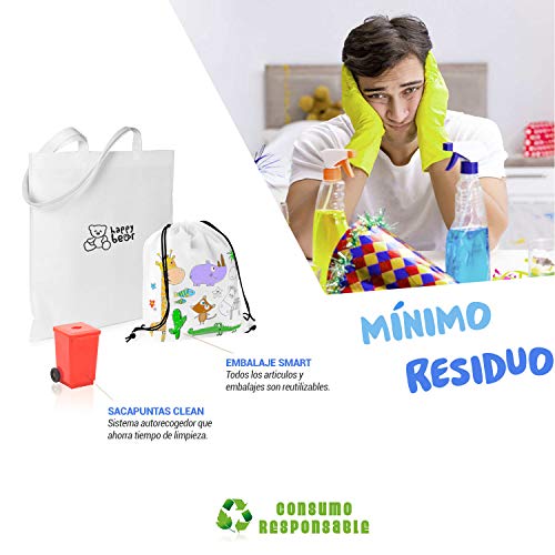Mega Pack de 30 Mochilas para Pintar con Ceras - Diversión Asegurada - Original Regalo para Cumpleaños, Fiestas Infantiles en el Colegio y Comuniones - Incluye Regalos Extra para Divertido Concurso