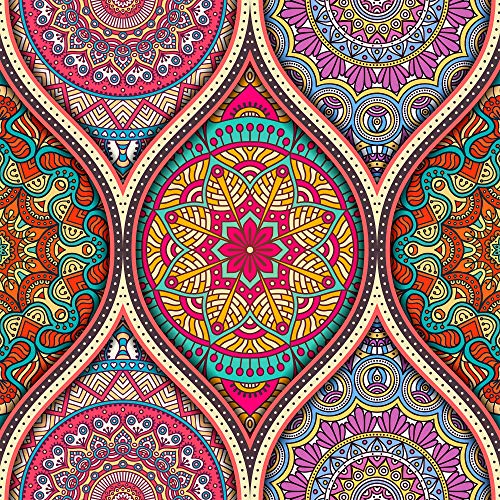 MEGADECOR Cabecero Cama PVC Decorativo Económico Diseño de Mandala Clásico Varias Medidas (150 cm x 60 cm)