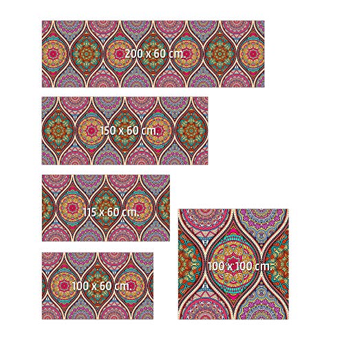 MEGADECOR Cabecero Cama PVC Decorativo Económico Diseño de Mandala Clásico Varias Medidas (150 cm x 60 cm)