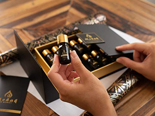 Mehak Set de aceites esenciales, 14 botellas de 5 ml de aceite, set de aceites esenciales puros y naturales, difusor de aceite, aceite de masaje, aceite de aromaterapia, aceite terapéutico.