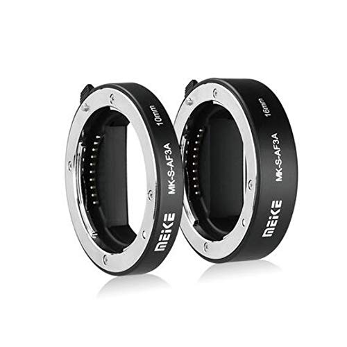 Meike MK-S-AF3A Anillo de adaptador de tubo de extensión de enfoque automático de enfoque automático (10mm + 16mm) para Sony