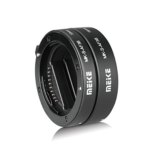 MEIKE MK-S-AF3B Anillo de extensión de enfoque automático de plástico Macro Anillo 10 mm 16 mm para Sony E-Montaje FE-Montaje Cámara A7 A7M2 NEX3 MEX5 NEX6 NEX7 A5000 A6000 A6300 A6500 A9