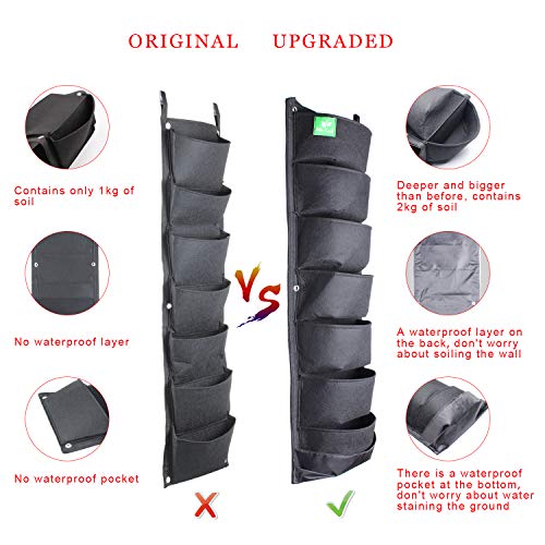 MEIWO Nuevo actualizado 7 Bolsillo Colgante jardín Vertical jardín plantador de jardinería jardín decoración del hogar