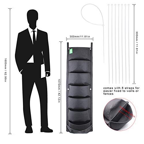 MEIWO Nuevo actualizado 7 Bolsillo Colgante jardín Vertical jardín plantador de jardinería jardín decoración del hogar