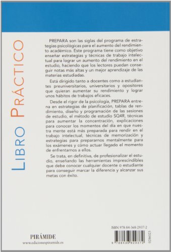 Mejorar el rendimiento en el estudio con el programa PREPARA (Libro Práctico)