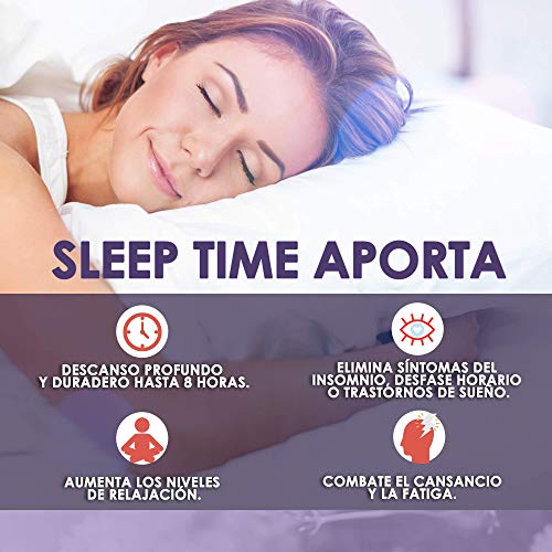 Melatonina Pura, Triptófano, Manzanilla y Vitaminas B5 y B6 | Conciliación rápida del Sueño, Elimina el Insomnio y Mejora el descanso | Efecto rápido en 30 minutos duraderos hasta 8 horas | 60U.