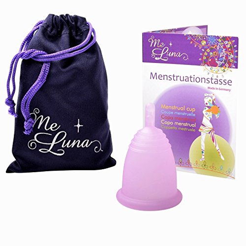 MeLuna Soft Copa Menstrual, Palito, Rosa, Talla L - 1 Unidad