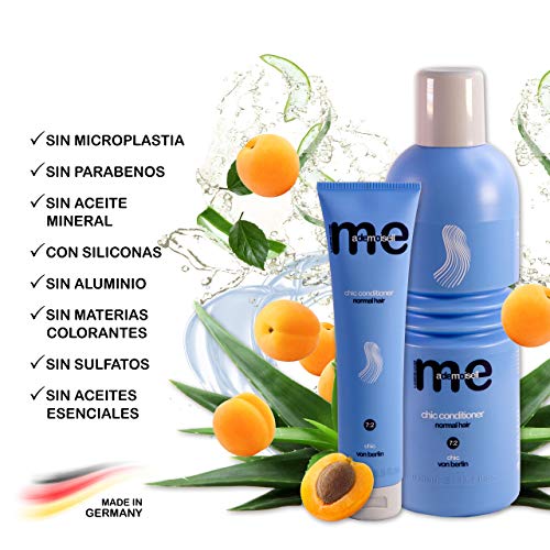 MeMademoiselle Chic Conditioner el cuidado rápido para el cabello normal a seco y dañado | Acondicionador de Aloe Vera con aceite de albaricoque de queratina y pantenol (175 ml)