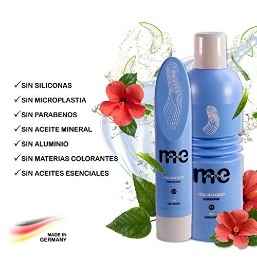 MeMademoiselle Chic Shampoo | Shampoo de Aloe Vera con extracto de queratina e hibisco y pantenol I Made in Germany (250 ml)