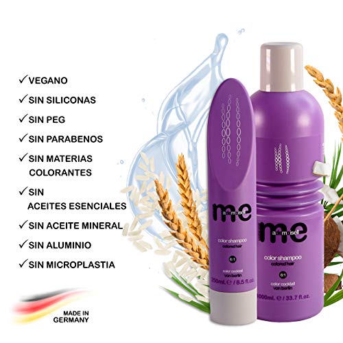 MeMademoiselle Color Shampoo para cabello teñido I Champú protector del color I Champú para cabello teñido I Made in Germany (250 ml)