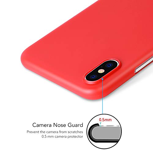 memumi Funda para iPhone X, Ultra Slim Anti-Rasguño y Resistente Huellas Dactilares Totalmente Protectora Caso de Plástico Duro Cover Case [Slim Series]