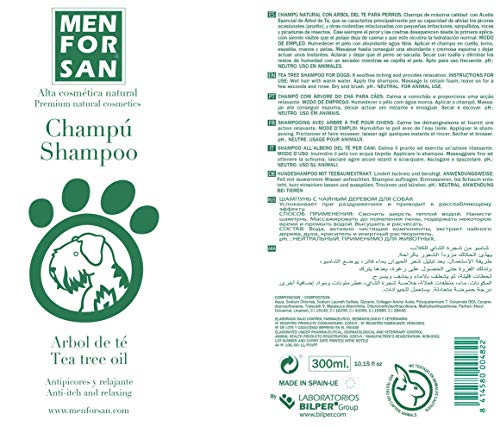 MENFORSAN champú arbol de té para perros antipicores bote 300 ml
