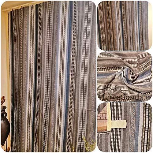 Mercatienda.es Cortinas de Calle Rayas en Verde,alpujarras de travillas, para Interior y Exterior del Hogar.