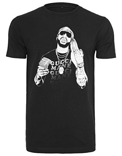 MERCHCODE Merch Código Hombre Gucci goldmane Money tee – Camiseta, Hombre, Gucci Mane Money tee, Negro, Medium