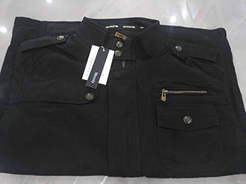 MERCIY Hombres Chaqueta Primavera otoño e Invierno Algodón Militar Chaqueta (L, Caqui)
