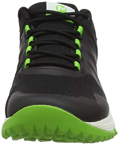 Merrell Nova, Zapatillas de Running para Asfalto para Hombre, Negro (Black/Lime), 43 EU
