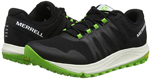 Merrell Nova, Zapatillas de Running para Asfalto para Hombre, Negro (Black/Lime), 43 EU