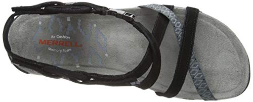 Merrell Terran Lattice Ii Tira de tobillo para Mujer, Negro, 38 EU
